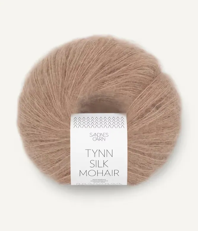 Tynn Silk Mohair i fargen Lys eikenøtt 3041