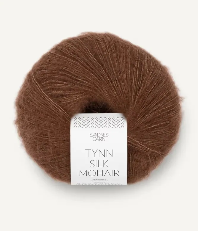 Tynn Silk Mohair i fargen Sjokolade 3073