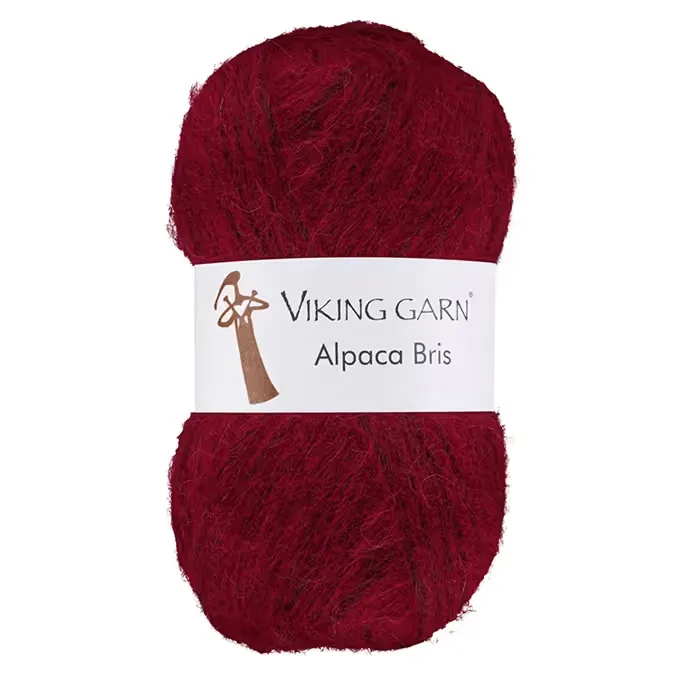 Alpaca Bris i fargen Rød 360